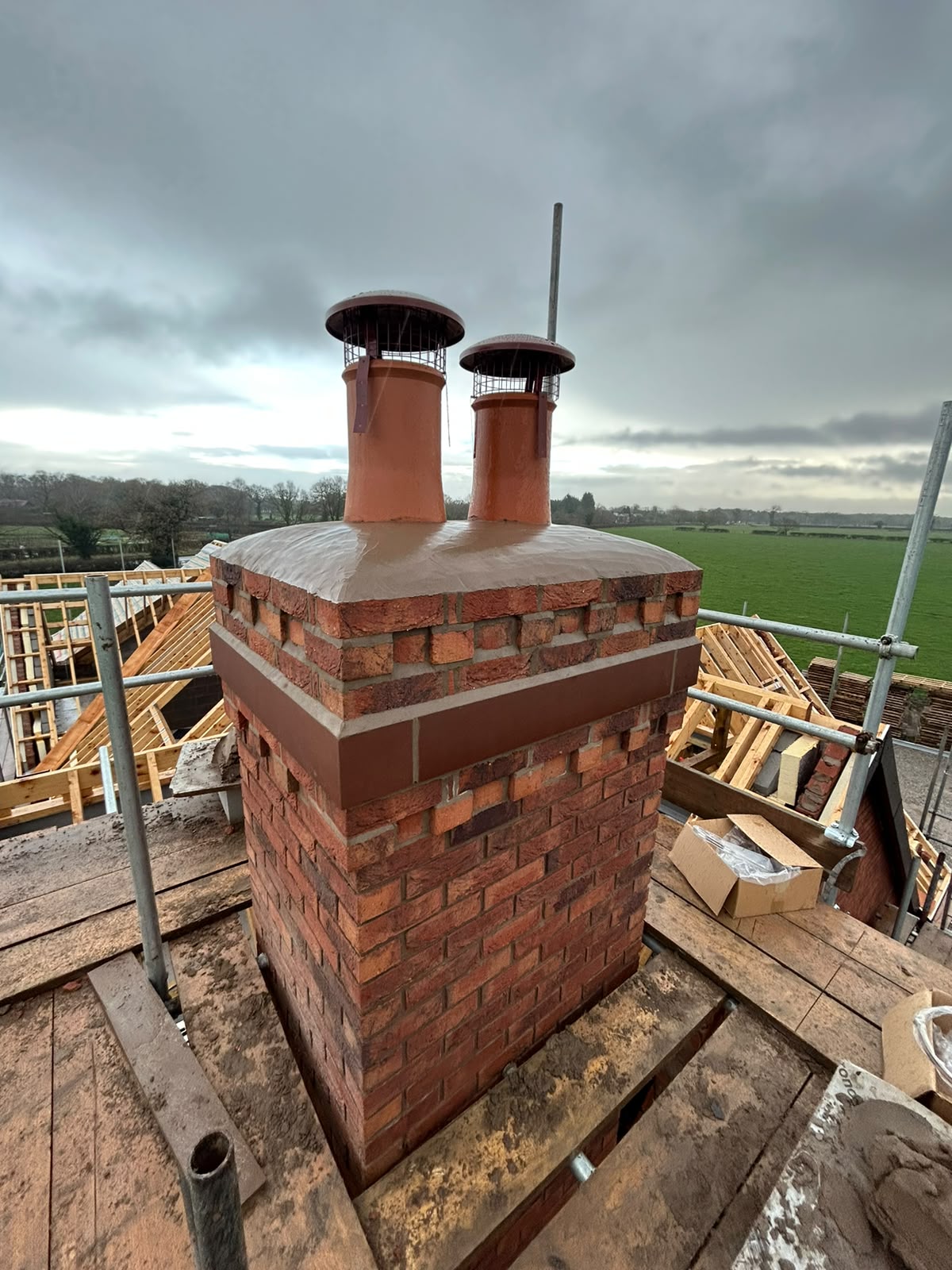 Chimney stack detail by First Course Brickwork