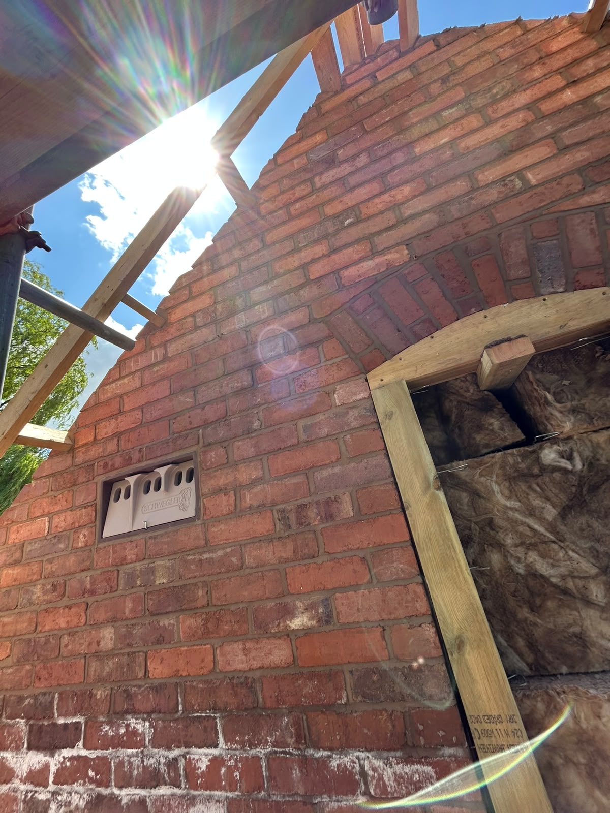 Extension wall construction by First Course Brickwork