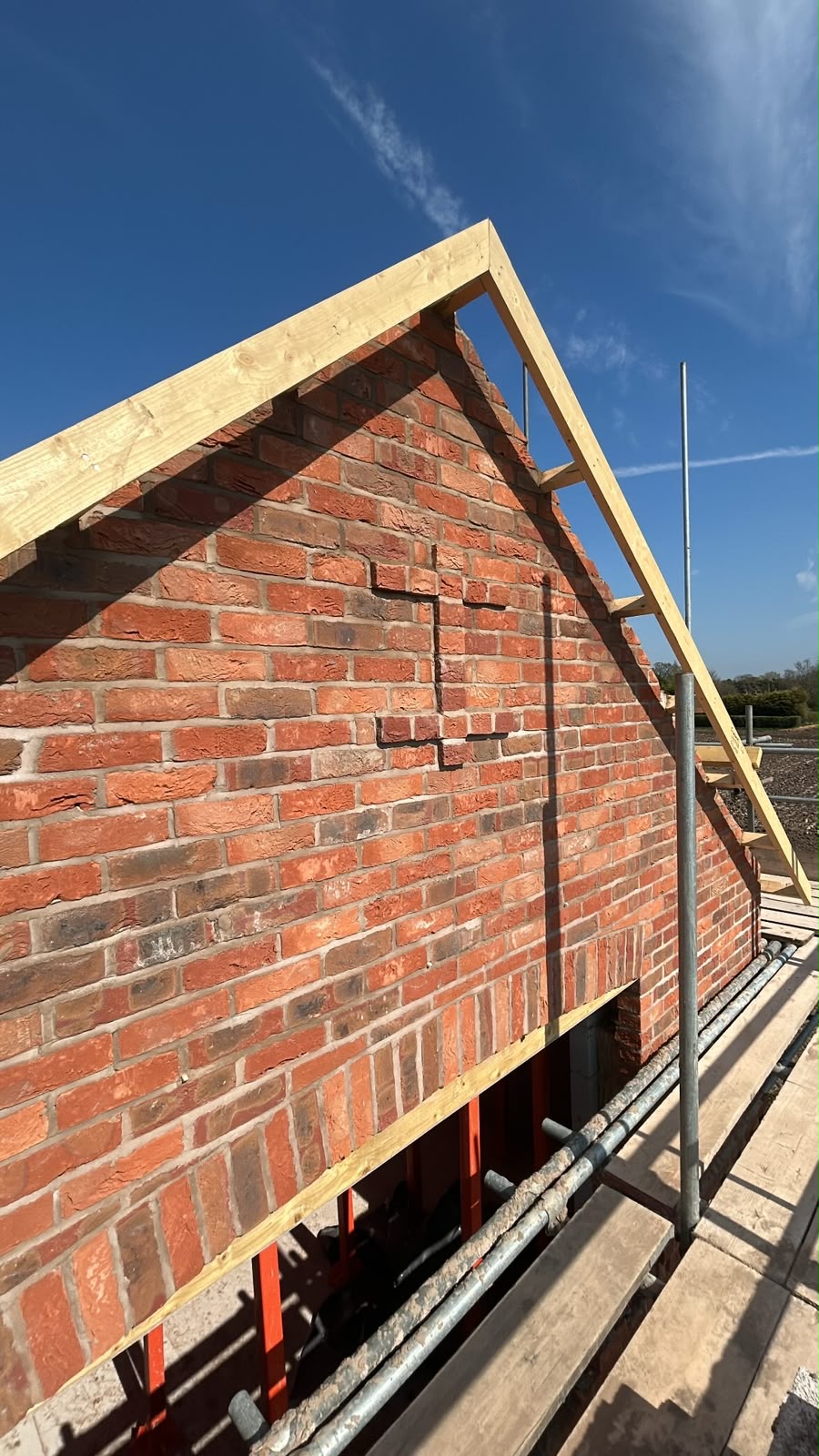 Gable brickwork detail by First Course Brickwork
