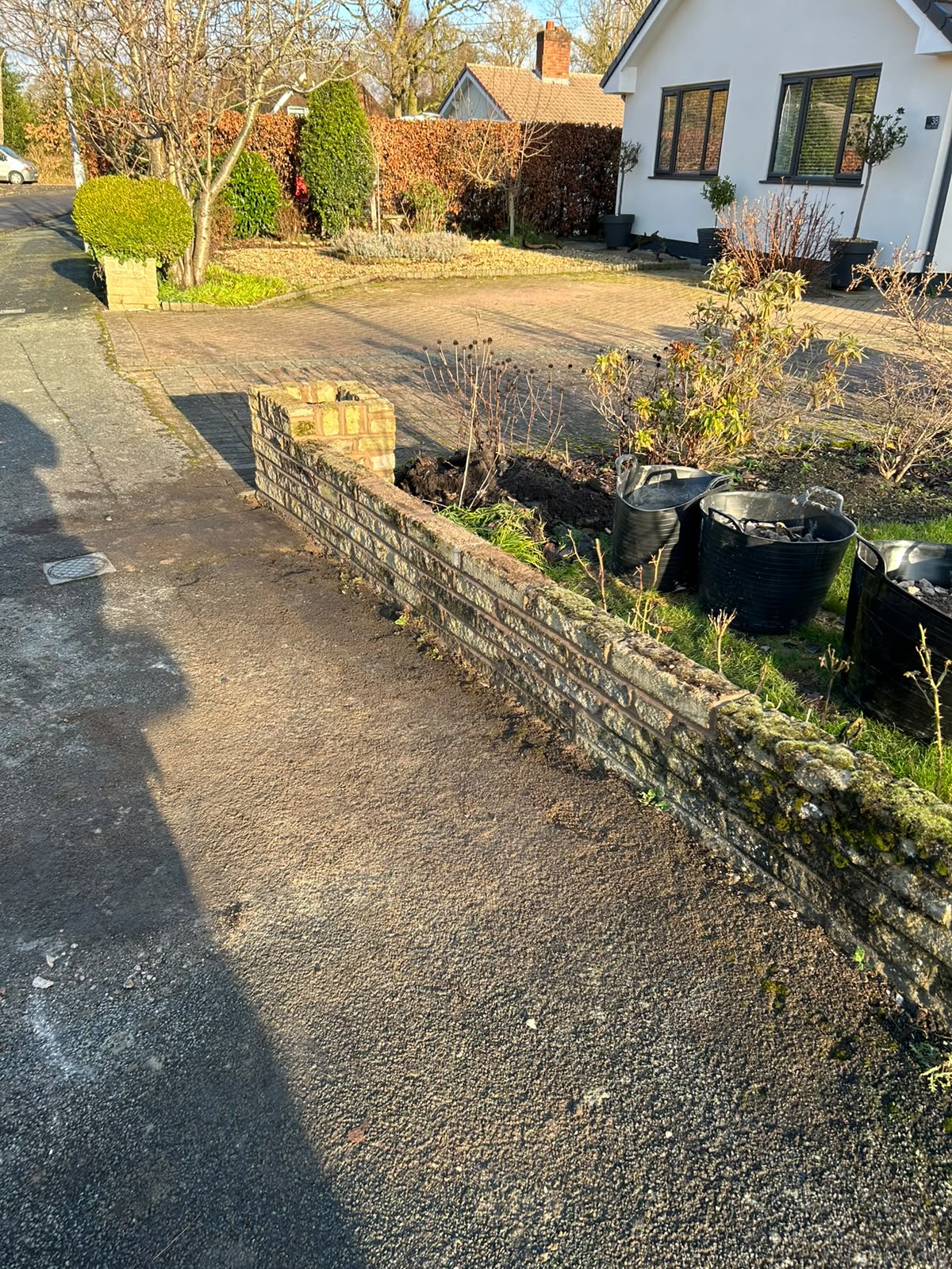 Boundary wall — after by First Course Brickwork