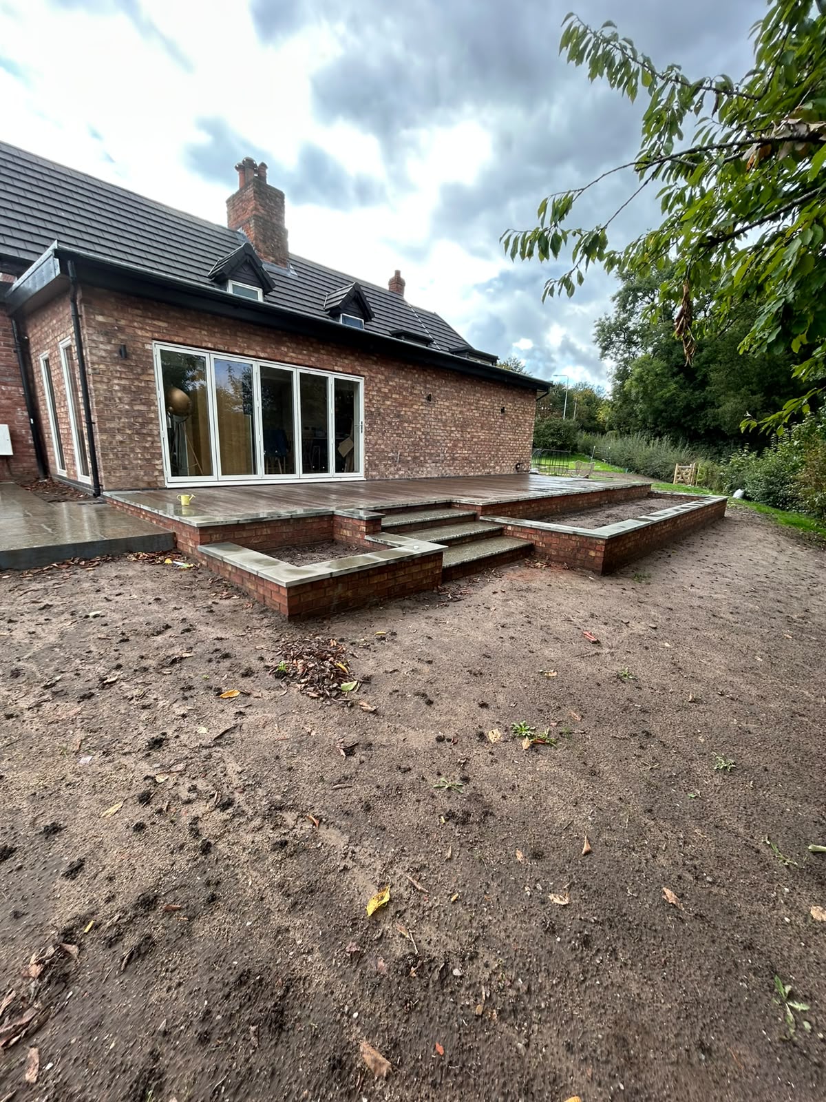 Completed rear extension by First Course Brickwork