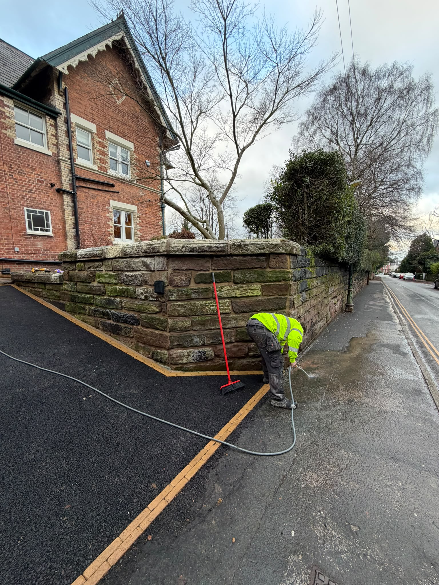 Landscaping work — before by First Course Brickwork