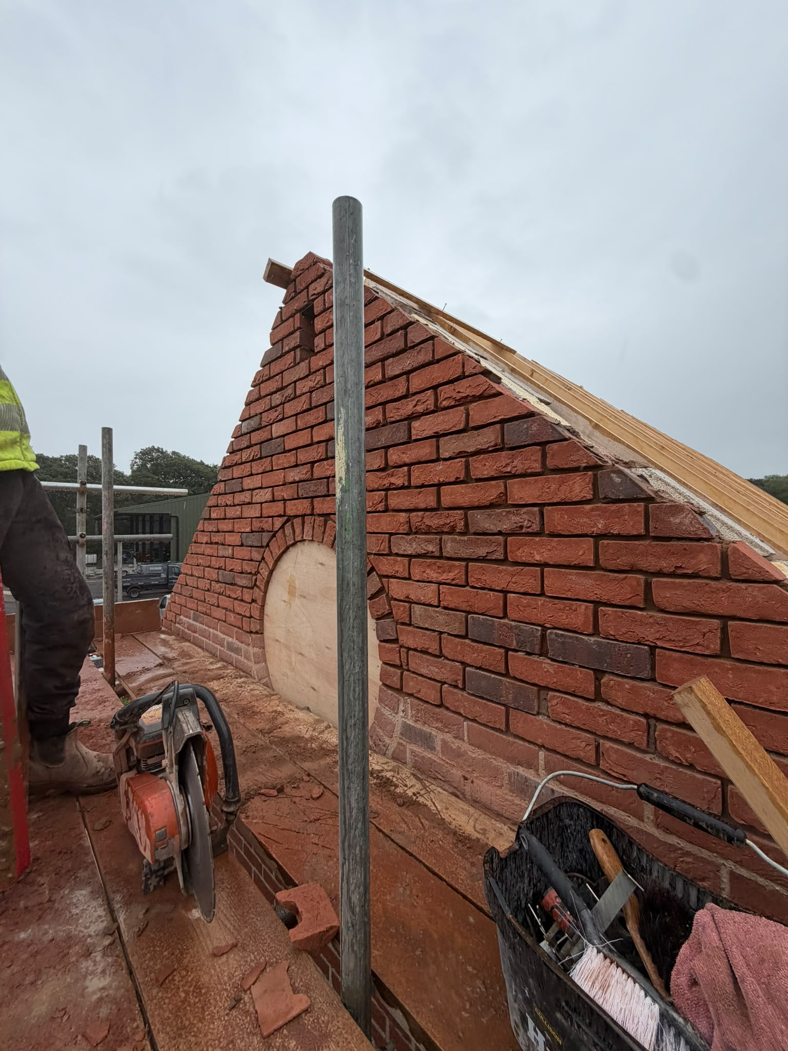 Gable-end brickwork by First Course Brickwork
