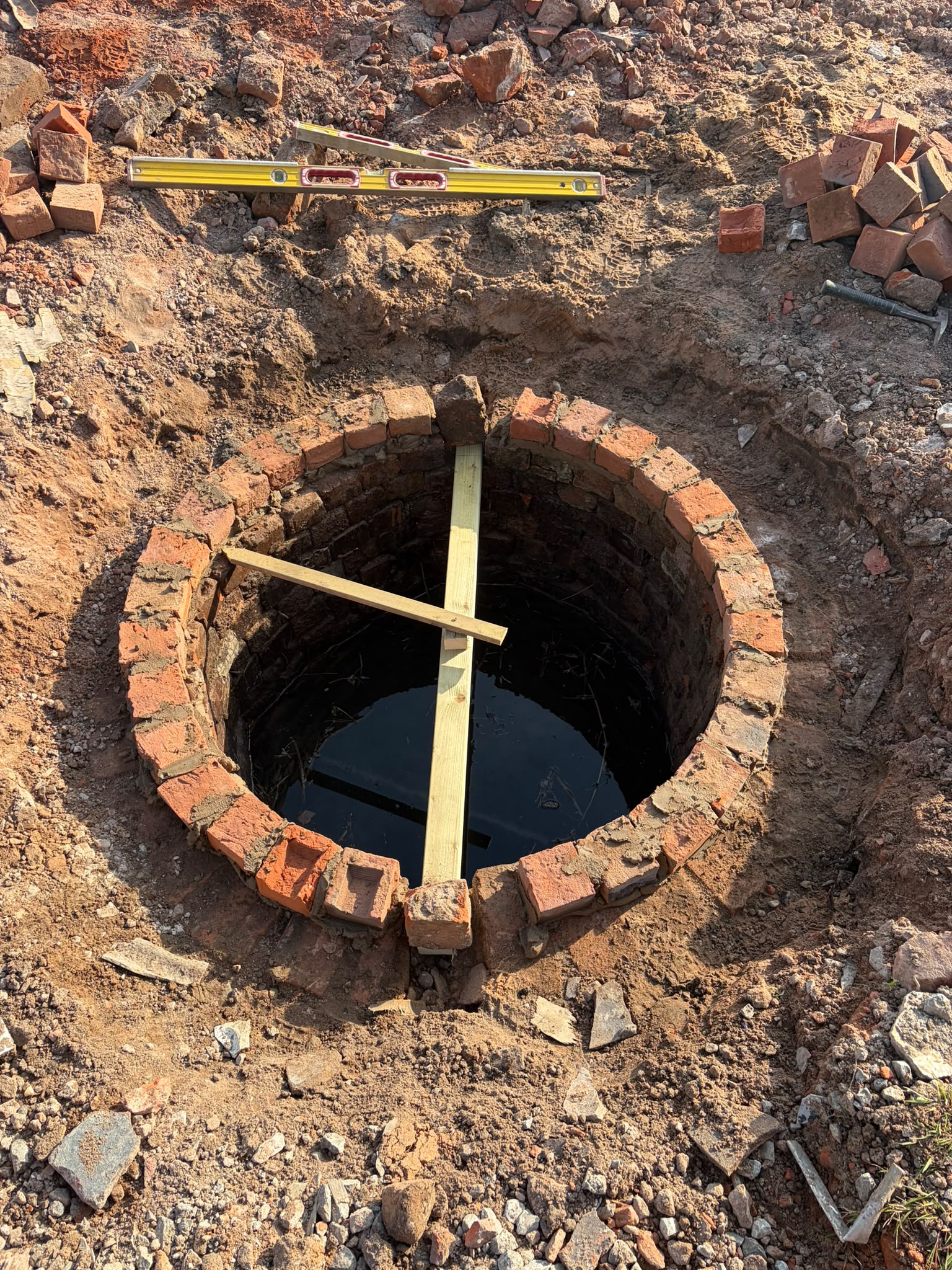 Circular brick feature — before by First Course Brickwork